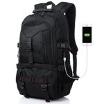 Tocode Fashion Laptop Backpack Contains Multi-Function Pockets, Durable Travel Backpack with USB Charging Port Stylish Anti-Theft School Bag Fits 17.3 Inch Laptop Comfort Pack for Women & Men-Black I