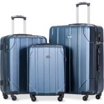 Merax Luggage Sets with TSA Locks, 3 Piece Lightweight P.E.T Luggage 20inch 24inch 28inch