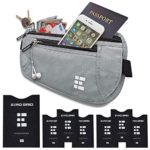 Zero Grid Money Belt w/RFID Blocking – Concealed Travel Wallet & Passport Holder