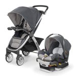 Chicco Bravo Trio Travel System with Full Size Stroller, Convertible Frame Stroller, One-Hand Compact Fold, Extendable Canopy and KeyFit 30 Infant Car Seat, Nottingham