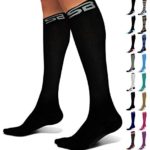 SB SOX Compression Socks (20-30mmHg) for Men & Women – Best Stockings for Running, Medical, Athletic, Edema, Diabetic, Varicose Veins, Travel, Pregnancy, Shin Splints (Solid – Black, Small)