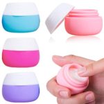 Travel Containers Sets, AMMAX Silicone Cream Jars for toiletries, TSA Approved Travel Size Containers with Hard Sealed Lids for Face Hand Body Cream 20ml (4 Pieces)