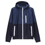 Lloopyting Sportswear Waterproof Hooded Rain Jacket for Men, Lightweight Packable Raincoat for Outdoor, Travel Coat Blue
