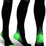 Physix Gear Compression Socks for Men & Women 20-30 mmhg, Best Graduated Athletic Fit for Running Nurses Shin Splints Flight Travel & Maternity Pregnancy – Boost Stamina Circulation & Recovery GRN XXL