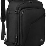 Matein Carry on Backpack, Extra Large Travel Backpack Expandable Flight Approved Weekender Bag for Men and Women, Water Resistant Lightweight Daypack for Airplane 40L, Black