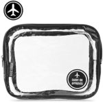 Clear Toiletry Bag | TSA Carry-On Approved | Quart Sized | Cosmetic Makeup Pouch For Travel | Compliant With 3-1-1 Rule | Durable PVC Plastic | Heavy Duty Zipper