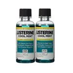 Listerine Cool Mint Antiseptic Mouthwash for Bad Breath, Travel Size 3.2 oz – Pack of 2