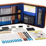 COLOUR BLOCK Sketching Travel Art Set – 37 PC, comes with 12 Sketch Pencils Set, 3 Pastel Pencils, 3 Charcoal Sticks, 3 Graphite Sticks, Sketch Pad and Drawing Tools in a Canvas Zippered Carry Case