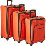 American Tourister Pop Plus 3-Piece Softside (SP21/25/29) Luggage Set with Multi-Directional Spinner Wheels, Orange