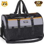 Soft-Sided Pet Travel Carrier,Airline Approved Pet Carriers for Medium Big Dog and Cat,Collapsible Cat Carrier Dog Carrier Bag.(Black&Gray)