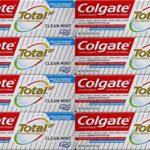 Colgate Total Anticavity Fluoride and Antigingivitis Toothpaste, Clean Mint, Travel Size, TSA Aproved, 0.88 Ounce (Pack of 8)