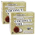 Trader Joe’s Organic Coconut Oil Packets, 2-Pack (28 packets) Virgin Coconut Oil. Essential Fatty Acid Supplement