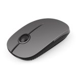 Jelly Comb 2.4G Slim Wireless Mouse with Nano Receiver, Less Noise, Portable Mobile Optical Mice for Notebook, PC, Laptop, Computer, MacBook MS001 (Gray)