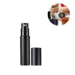 Refillable Perfume Bottle Atomizer for Travel, Yeejok Portable Easy Refillable Perfume Spray Pump Bottle for Men and Women with 5ml Pocket Size-Black