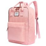 SOCKO Laptop Backpack for Women / Girls Stylish College Backpack School Bag Lightweight Bookbag Travel Work Carry On Backpack Casual Daypack Rucksack Computer Bag Fits up to 15.6 Inch Laptop, Pink