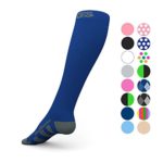 Go2Socks Compression Socks for Men Women Nurses Runners 20-30mmHg Medical Stocking Athletic (DarkBlue, L)