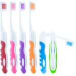 Travel Bulk Toothbrush | On The Go Folding Feature | Medium-Strength Bristles (6 Pack)