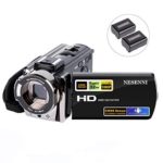 Camcorder Digital Video YouTube Vlogging Camera Recorder Full HD 1080P 15FPS 24MP 3.0 Inch 270 Degree Rotation LCD 16X Digital Zoom Camcorder with 2 Batteries