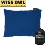 Wise Owl Outfitters Camping Pillow Compressible Foam Pillows – Use When Sleeping in Car, Plane Travel, Hammock Bed & Camp – Great for Kids – Compact Small, Medium & Large Size – Portable Bag