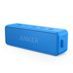 Anker Soundcore 2 12W Portable Wireless Bluetooth Speaker: Better Bass, 24-Hour Playtime, 66ft Bluetooth Range, IPX7 Water Resistance & Built-in Mic, Dual-Driver Speaker for Beach, Travel, Party- Blue