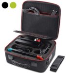 VORI Carrying Case for Nintendo Switch, Travel Hard Storage Protective Large Capacity Case with Shoulder Strap for Nintendo Switch Console & Accessories, Pro Controller, Poke Ball Plus Black