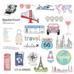 RipDesigns – 25 Travel Stickers for Water Bottles, Laptops (Series 12)