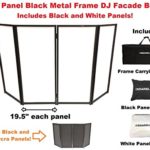 CedarsLink DJ Event Facade White/Black Scrim Metal Frame Booth + Travel Bag Case 14LB