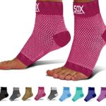 SB SOX Compression Foot Sleeves for Men & Women – Best Plantar Fasciitis Socks for Plantar Fasciitis Pain Relief, Heel Pain, and Treatment for Everyday Use with Arch Support (Pink, Large)