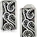 Napier”Napier Classics” Silver-Tone Paisley Textured Clip Earrings