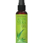 Travel Size Organic Aloe Vera Gel with 100% Pure Aloe From Freshly Cut Aloe Plant, Not Powder – No Xanthan, So It Absorbs Rapidly With No Sticky Residue (2 fl oz)