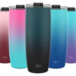 Simple Modern 24oz Voyager Travel Mug Tumbler w/Clear Flip Lid & Straw – Coffee Cup Vacuum Insulated Flask 18/8 Stainless Steel Hydro Water Bottle Ombre: Moonlight