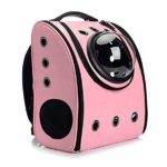 ANXUAN Portable Travel Pet Carrier Backpack,Space Capsule Bubble Design,Waterproof Handbag Backpack for Cat and Small Dog,Airline Approved Pet Backpack Carrier (Pink)