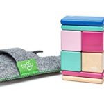 8 Piece Tegu Pocket Pouch Magnetic Wooden Block Set, Blossom