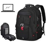 Laptop Backpack 17 Inch Waterproof Extra Large TSA Travel Backpack Anti Theft College School Business Mens Backpacks with USB Charging Port 17.3 Gaming Computer Backpack for Women Men Black 45L