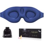 Sleep Eye Mask for Men Women, 3D Contoured Cup Sleeping Mask & Blindfold with Ear Plug Travel Pouch, Concave Molded Night Sleep Mask, Block Out Light, Soft Comfort Eye Shade Cover for Yoga Meditation