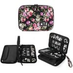 Electronics Organizer, Jelly Comb Electronic Accessories Cable Organizer Bag Waterproof Travel Cable Storage Bag for Charging Cable, Cellphone,Tablet(Up to 7.9”) and More-Medium (Rose)