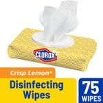 Clorox Disinfecting Wipes, Bleach Free Cleaning Wipes – Crisp Lemon, 75 Count