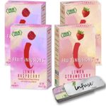 True Lemon (FRUIT INFUSIONS): Lemon STRAWBERRY & Lemon RASPBERRY 4pk (10 packets in each box) | 0 Calories, 0 Sugar, Non-GMO (True Citrus) | Includes a convenient travel case.