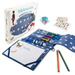 Pipity Travel Games, Puzzles, Paper Crafts, Arts and Crafts for Kids. Compact Carry Case + Art Kit + Activity Book. Great Gifts for Boys or Girls Age 6 to 10