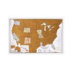 Scratch USA Travel Sized map – Scratch Off Places You Travel United States map – America – Detailed Cartography – US States – National Parks – 17 (w) x 11 (h) inches