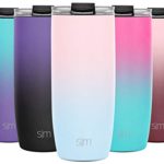 Simple Modern 20oz Voyager Travel Mug Tumbler w/Clear Flip Lid & Straw – Coffee Cup Vacuum Insulated Flask 18/8 Stainless Steel Hydro Water Bottle Ombre: Sweet Taffy