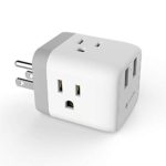 Multi Plug Outlet Extender with USB Ports, TECKIN Cruise Power Strip Charging Cube Splitter, Travel Cruise Ship Accessories Must Have No Surge Protector