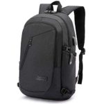 Laptop Backpack,Business Travel Anti Theft Backpack for Men Women with USB Charging Port,Slim Durable Water Resistant College School Bookbag Computer Backpack Fits 15.6 Inch Laptop Notebook, Black