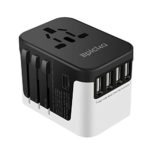 Universal Travel Adapter – EPICKA All in One International Wall Charger AC Plug Adaptor with 5.6A Smart Power and 3.0A Type-C for USA EU UK AUS (Black + White)