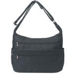 Lightweight Shoulder Bags for Women, Messenger Purses and Handbags Multi Pocket Nylon Waterproof Crossbody Bags Travel (Standard Size, Gray)