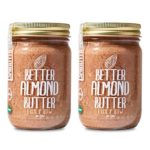 Better Almond Butter – Truly Raw Chunky Organic Sprouted Almond Butter – Pack of 2 Jars – Creamy Spanish Almonds for Better Taste, Spread, Nutrition & Health – Vegan, Non-GMO, Gluten Free (24 oz)