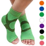 BLITZU Plantar Fasciitis Socks with Arch Support, Foot Care Compression Sleeve, Eases Swelling & Heel Spurs, Ankle Brace Support, Relieve Pain Fast Green S-M