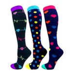 1/3/6/7 Pairs Compression Socks for Women&Men (20-30mmHg)- Best for Running, Travel,Cycling,Pregnant,Nurse
