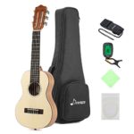 Donner Guitalele DGL-1 28” Travel Guitar Ukulele Package 6 String Ukulele Spruce Mahogany Body