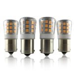 SRRB Performance 12V AC/DC BA15D LED Replacement 1004/1076 / 1142 Light Bulb for RV Camper Travel Trailer Motorhome 5th Wheels and Marine Boat (4 Pack, Natural White)